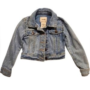 Cherokee Girls Polka‎ Dot Jean Jacket XSmall (4-5)